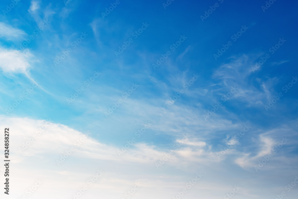 beautiful blue sky with white cloud