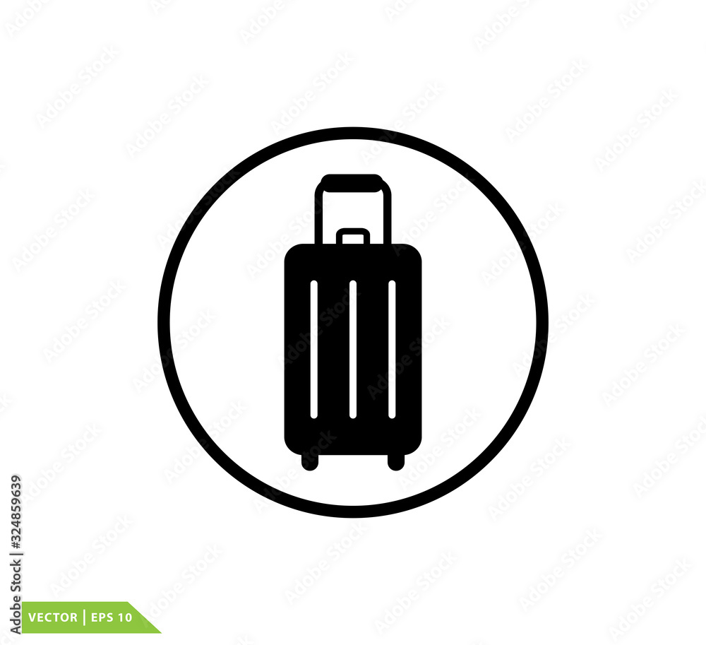 Travel bag icon vector logo design template Travel bag icon vector logo design template