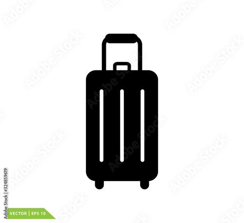 Travel bag icon vector logo design template