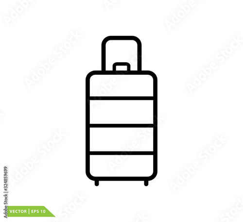 Travel bag icon vector logo design template © Mas