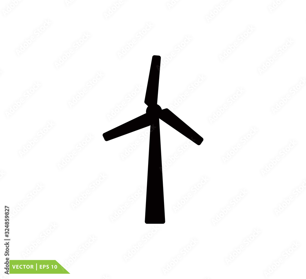 Windmill icon vector logo design template Windmill icon vector logo design template