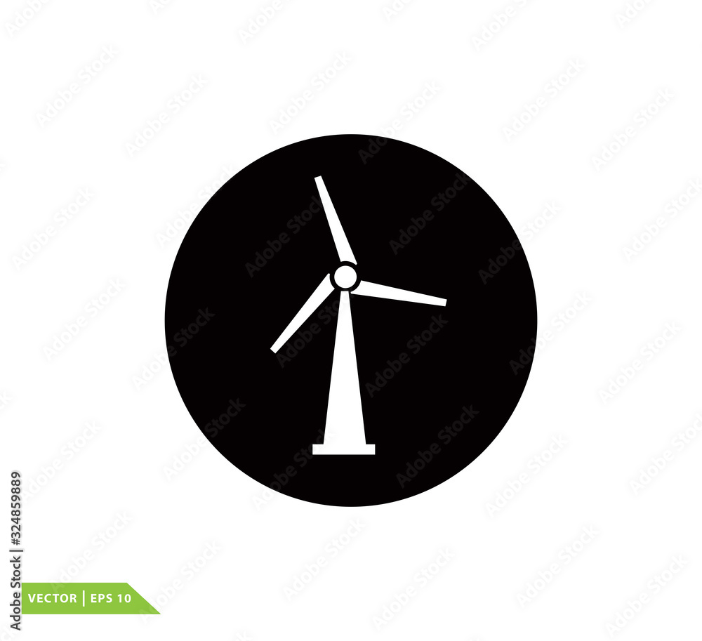 Windmill icon vector logo design template Windmill icon vector logo design template
