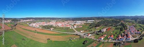 Aerial panorama from the village Aljezur in Alentejo Portugal