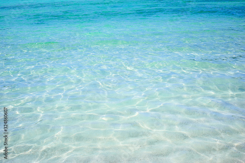 Beautiful Tropical Turquoise Clear Sea water surface Background