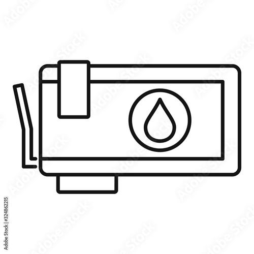 Ink cartridge icon. Outline ink cartridge vector icon for web design isolated on white background