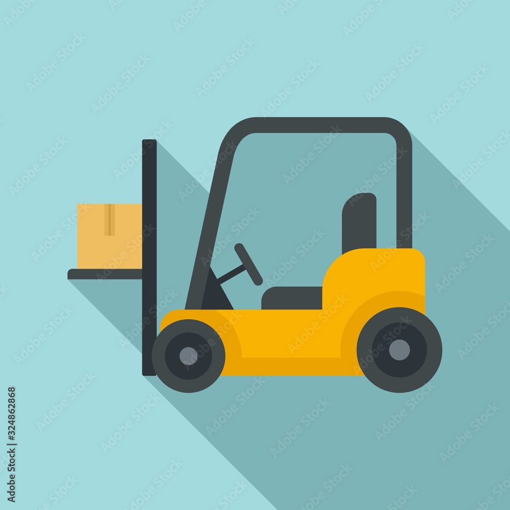 Forklift icon. Flat illustration of forklift vector icon for web design Forklift icon. Flat illustration of forklift vector icon for web design