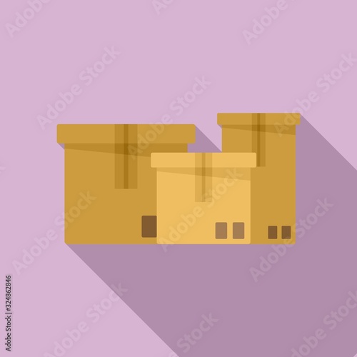 Delivery parcel icon. Flat illustration of delivery parcel vector icon for web design