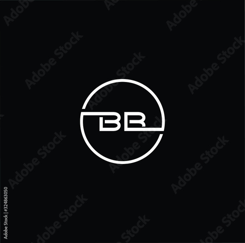 Outstanding professional elegant trendy awesome artistic black and white color BB initial based Alphabet icon logo.
