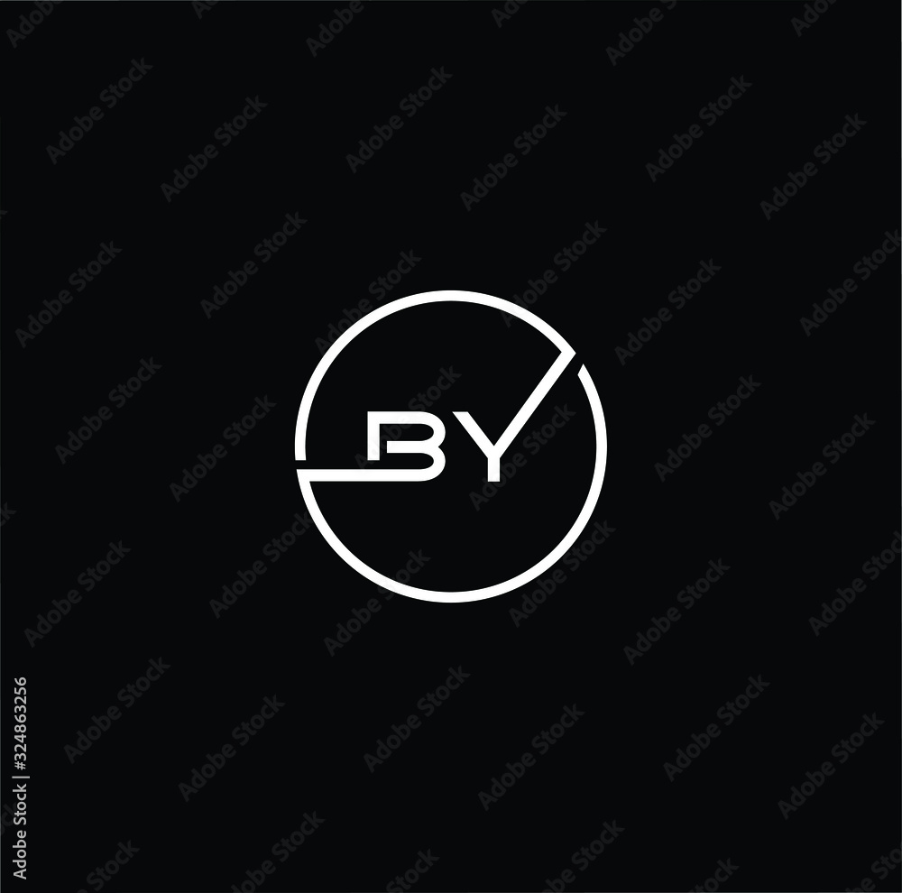 Outstanding professional elegant trendy awesome artistic black and white color BY YB initial based Alphabet icon logo. Outstanding professional elegant trendy awesome artistic black and white color BY YB initial based Alphabet icon logo.