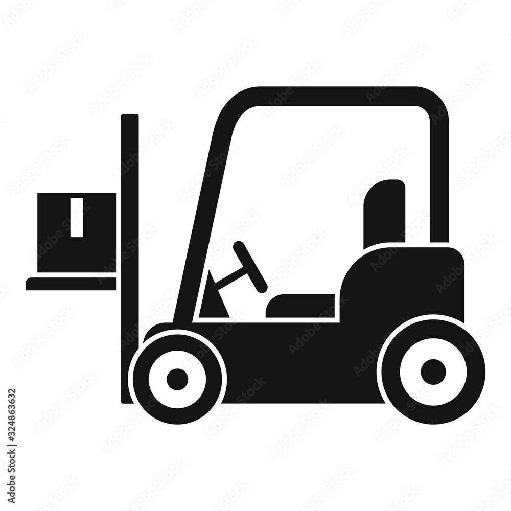 Forklift icon. Simple illustration of forklift vector icon for web design isolated on white background