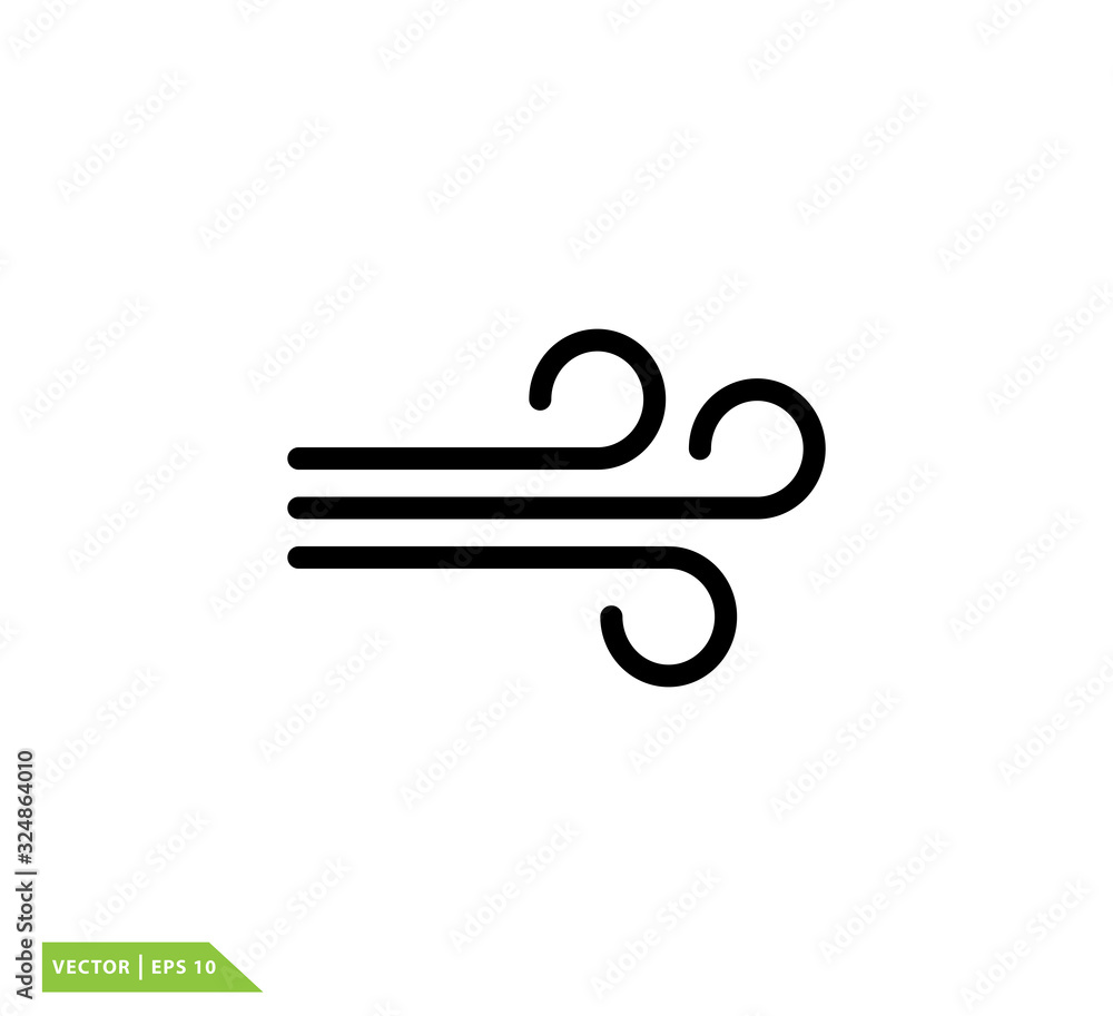 Wind icon vector logo design template Wind icon vector logo design template