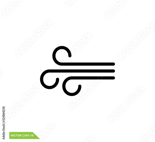 Wind icon vector logo design template