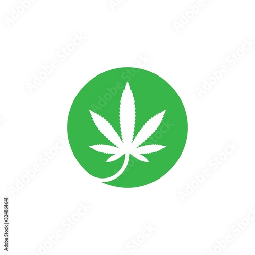 cannabis leaf vector icon illustration design