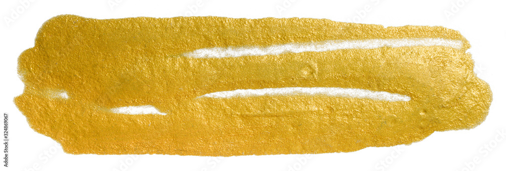 Fototapeta premium Watercolor yellow stain element. Watercolor texture on paper photo on a white background isolated
