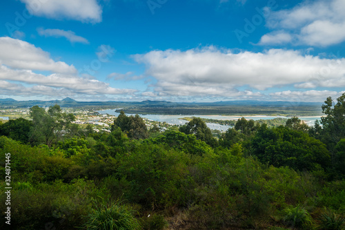 Panorama over Sunshine coast river Australia