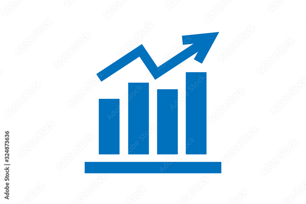 Graph of business Icon vector illustration Graph of business Icon vector illustration