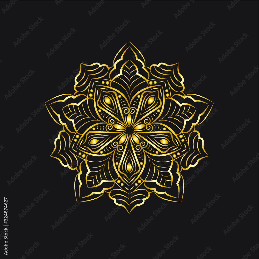 Ethnic ornamental mandala design abstract background