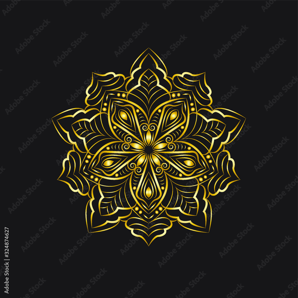 Ethnic ornamental mandala design abstract background Ethnic ornamental mandala design abstract background