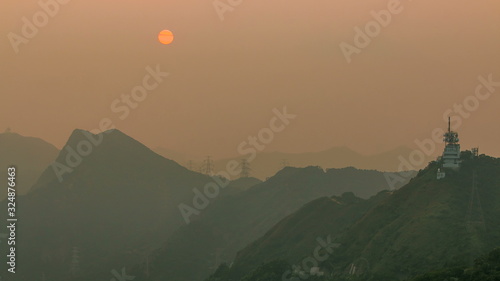 Photography Cityscape of Hong Kong as viewed atop Kowloon Peak with sunset timelapse with Ho