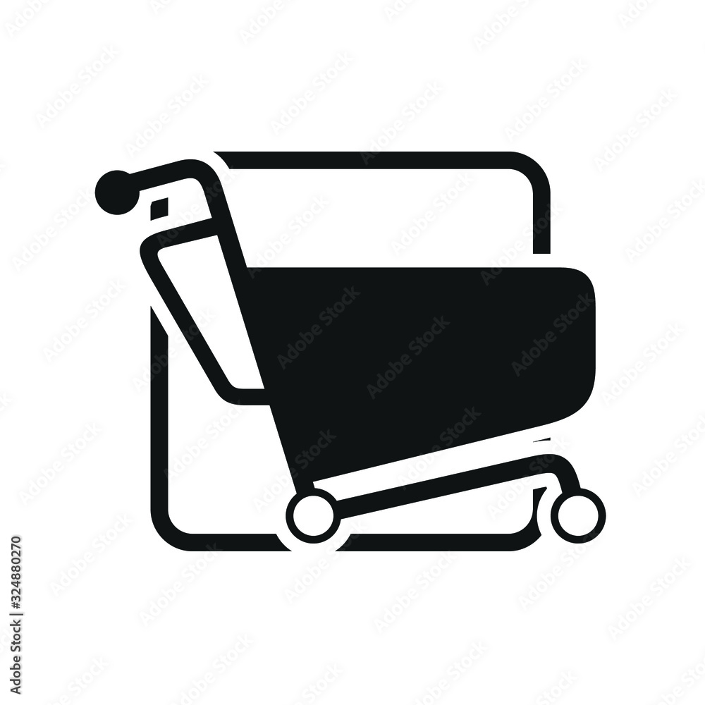 shopping cart illustration, web icon, flat style, truck shopping cart illustration, web icon, flat style, truck