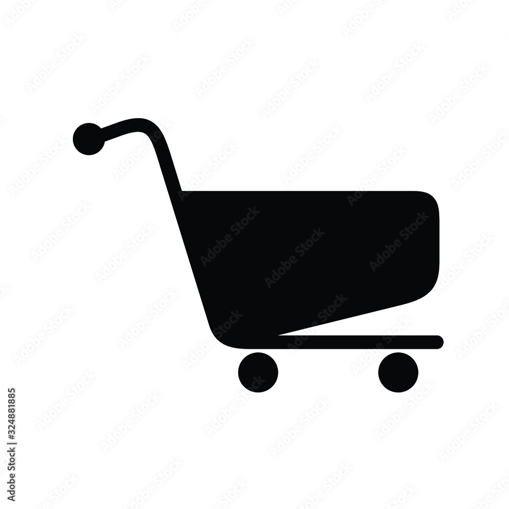 shopping cart illustration, web icon, flat style shopping cart illustration, web icon, flat style