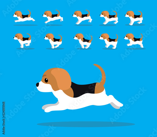 Animal Animation Sequence Dog Beagle Cartoon Vector