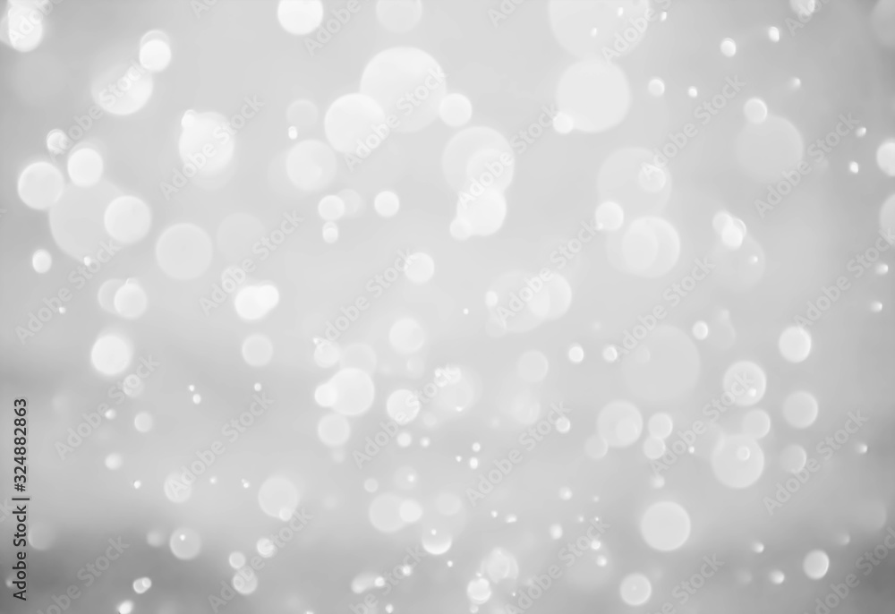 Obraz premium silver and white bokeh lights defocused. abstract background