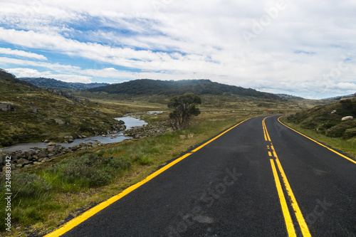 Empty road australian Alps