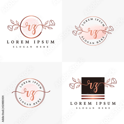 Initial rs feminine logo collections template premium vector