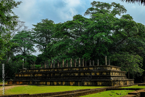 Audience hall of the royal palace of Parakramabahu I in Polonnaruwa, Sri Lanka.