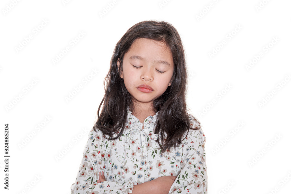 Portrait of a cute girl Isolated over white background Portrait of a cute girl Isolated over white background