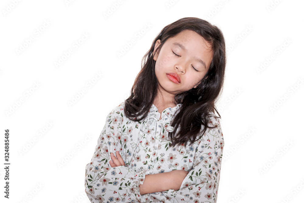 Portrait of a cute girl Isolated over white background Portrait of a cute girl Isolated over white background
