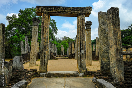 The sanctuary of the Atadage in Polonnaruwa, Sri Lanka. photo