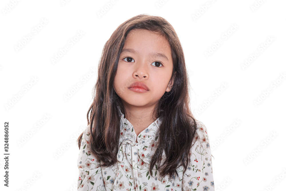 Portrait of a cute girl Isolated over white background Portrait of a cute girl Isolated over white background