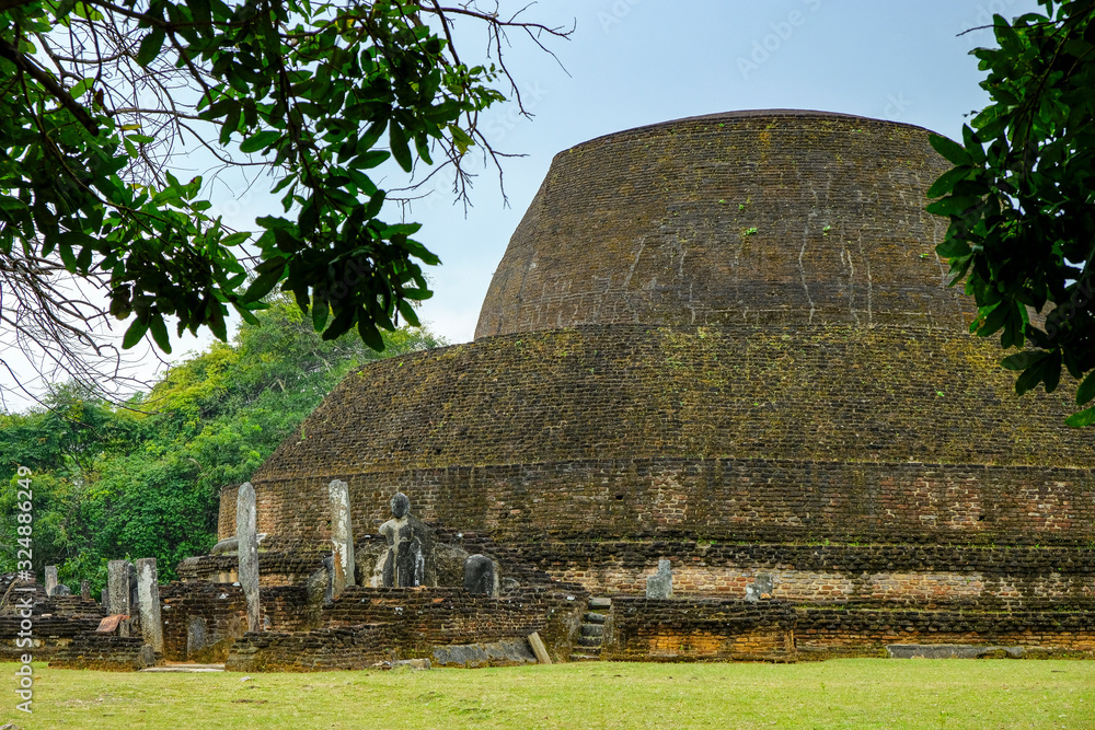 Pabula Vihara Buddhist temple in Polonnaruwa, Sri Lanka.