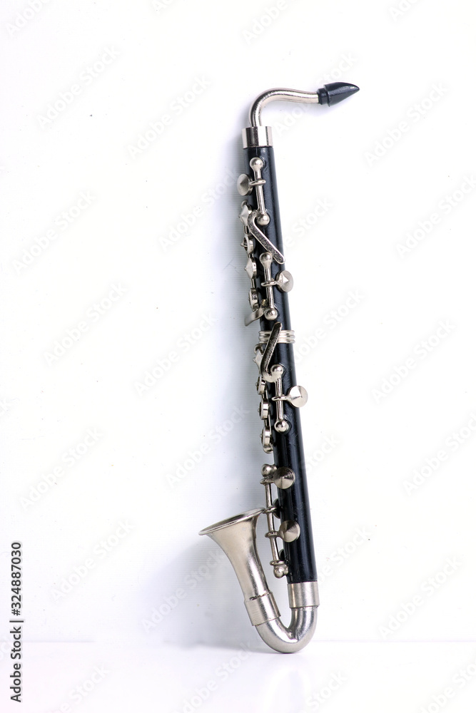 Naklejka premium bass clarinet isolated on white background