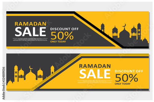 Mega sale banner template design,modern background .Vector illustration