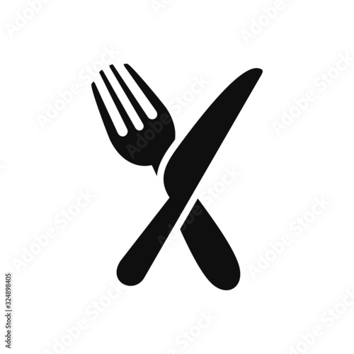 Fork knife spoon graphic symbols. Vector cutlery icons, isolated utensil image or tableware black silhouettes