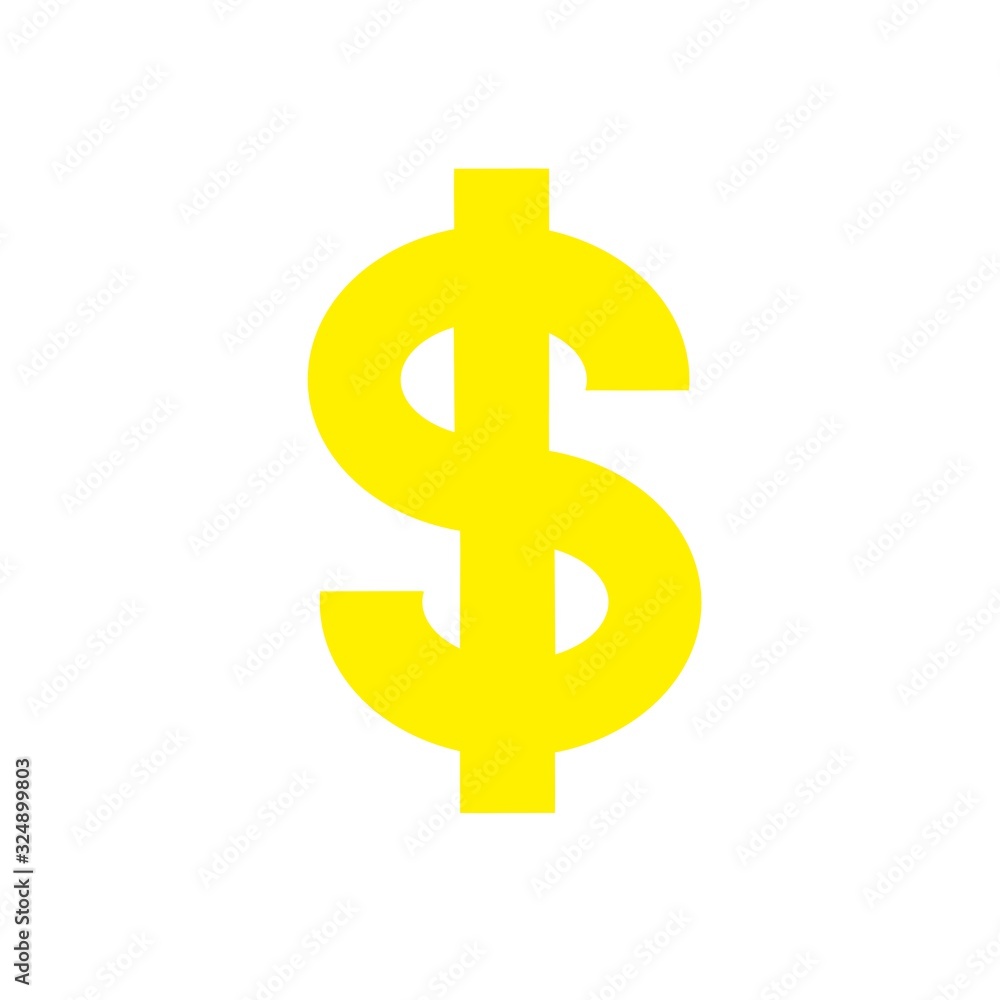Dollar icon, money. Raster illustration Dollar icon, money. Raster illustration