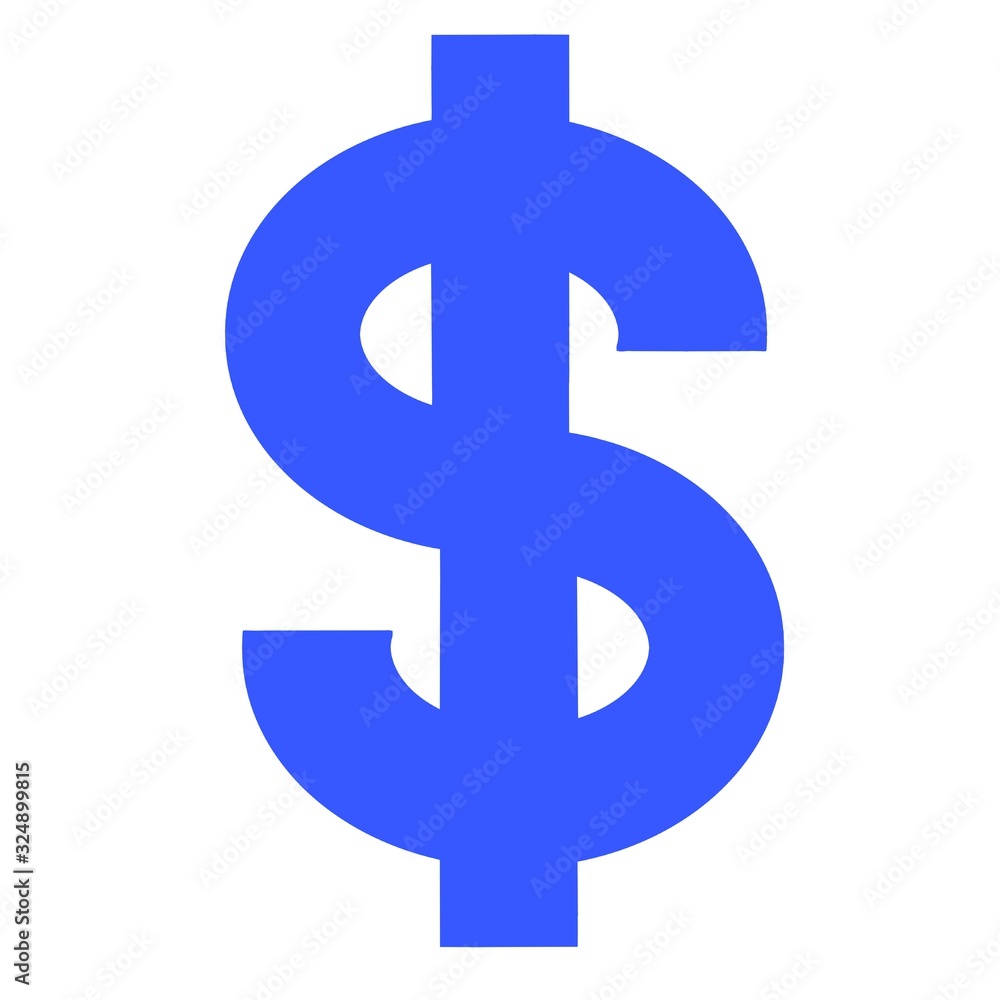 Dollar icon, money. Raster illustration Dollar icon, money. Raster illustration