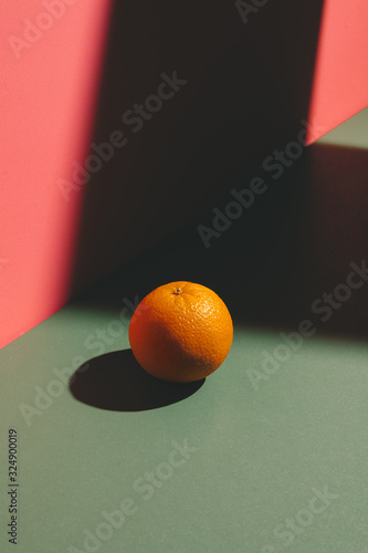 Orange on Colored Background