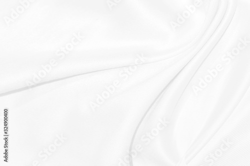 Clean soft fabric woven decorative fashion textile white abstract smooth curve shape background