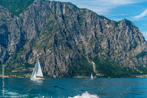 Beautiful peaceful lake Garda, Italy.