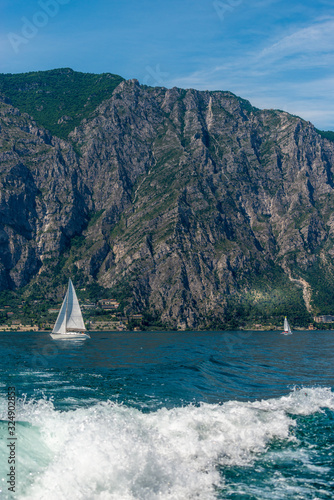 Beautiful peaceful lake Garda, Italy.