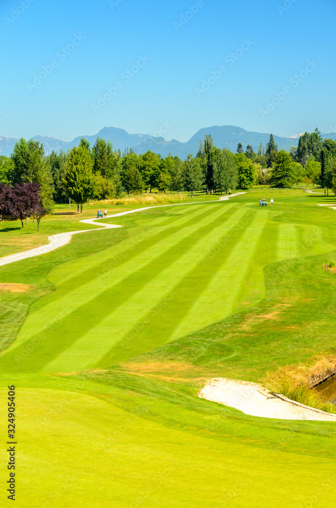 Golf course with gorgeous green. Golf course with gorgeous green.