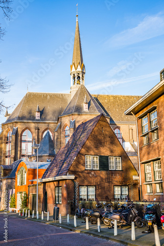 Utrecht, Netherlands - January 06, 2020. Old neo gothic church Martinuskerk rebuilded for living