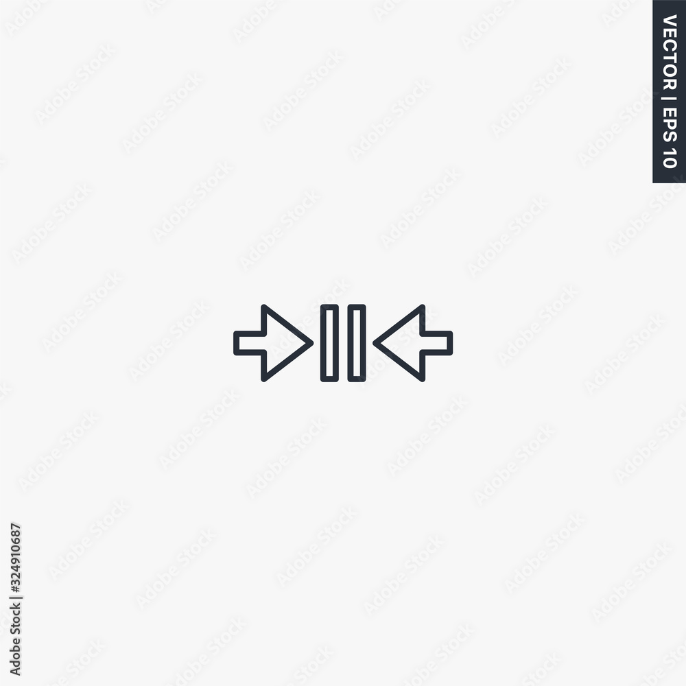 Close the door sign, linear style sign for mobile concept and web design Close the door sign, linear style sign for mobile concept and web design