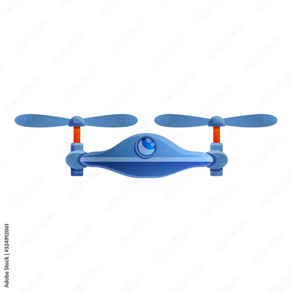 Crime police drone icon. Cartoon of crime police drone vector icon for web design isolated on white background Crime police drone icon. Cartoon of crime police drone vector icon for web design isolated on white background