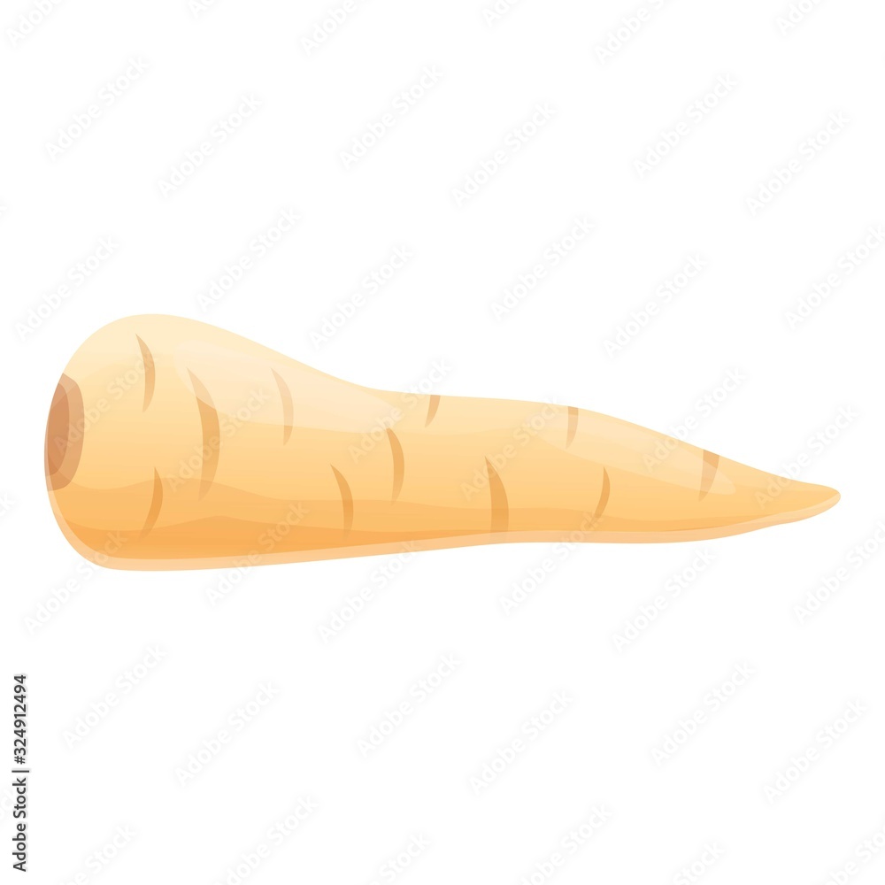 Farm parsnip icon. Cartoon of farm parsnip vector icon for web design isolated on white background Farm parsnip icon. Cartoon of farm parsnip vector icon for web design isolated on white background