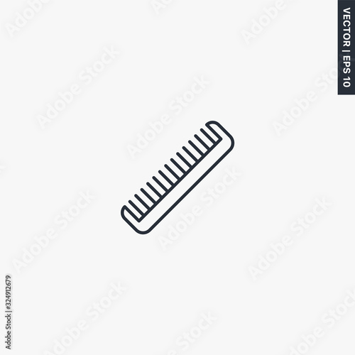 Men s comb  linear style sign for mobile concept and web design